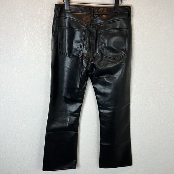 NWT Agolde Recycled Leather Fitted 90's Pants in Detox Size 30 - Picture 5 of 16